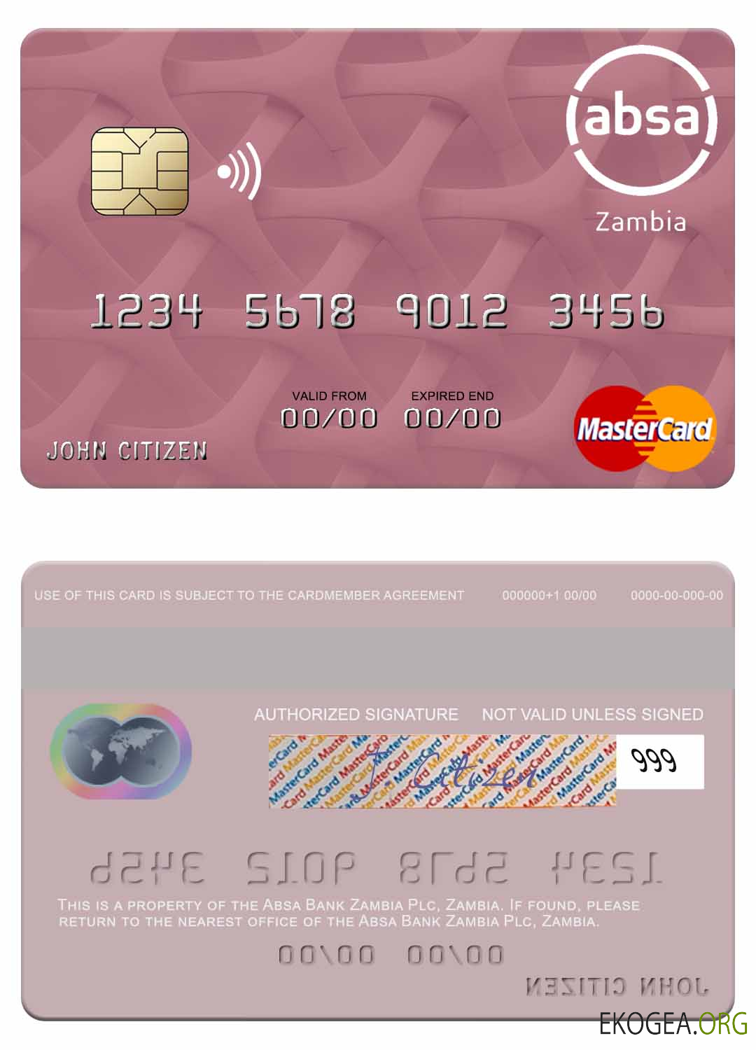 Zambie Absa Bank Zambia Plc mastercard